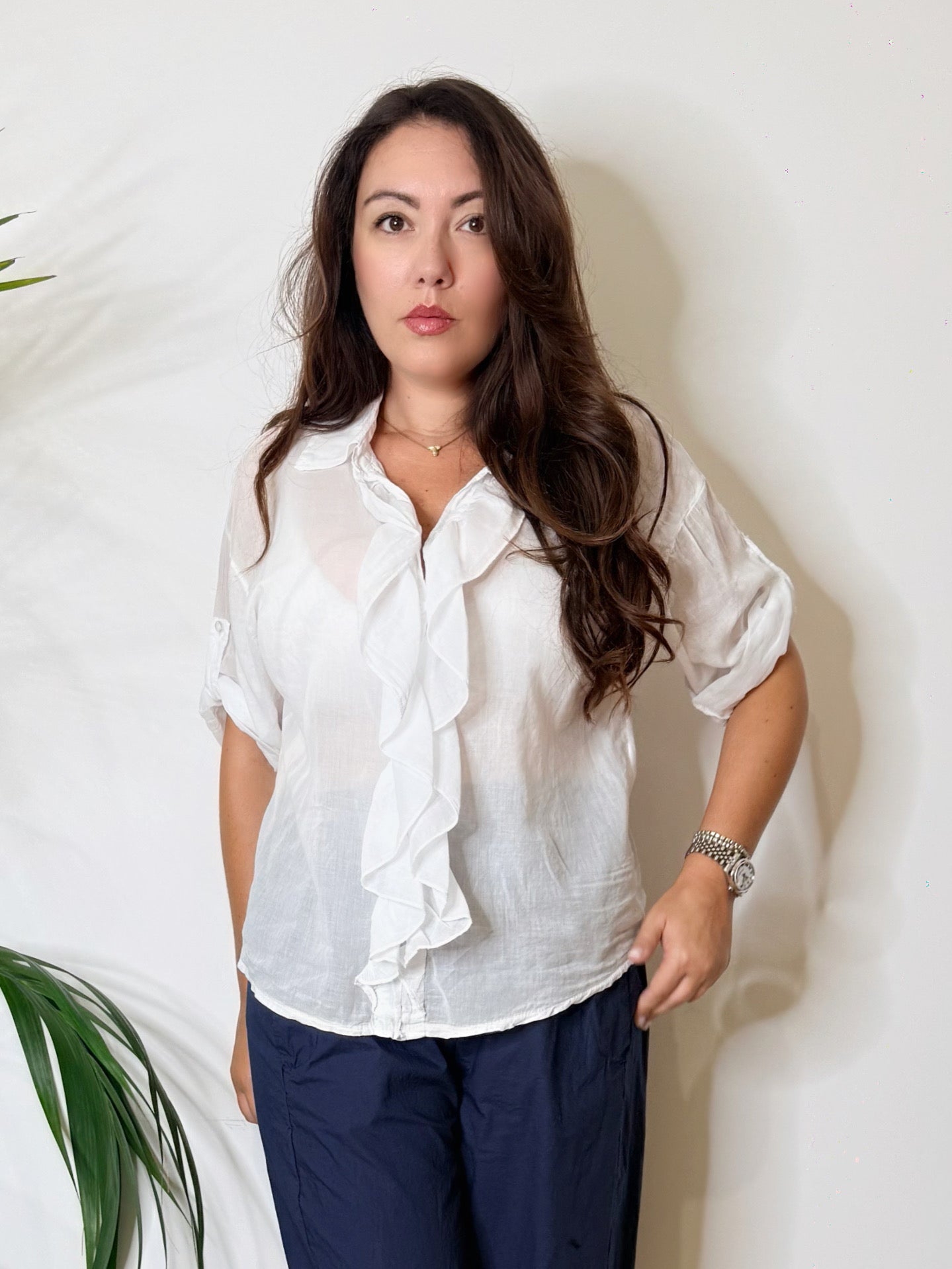 Camicia con volant
