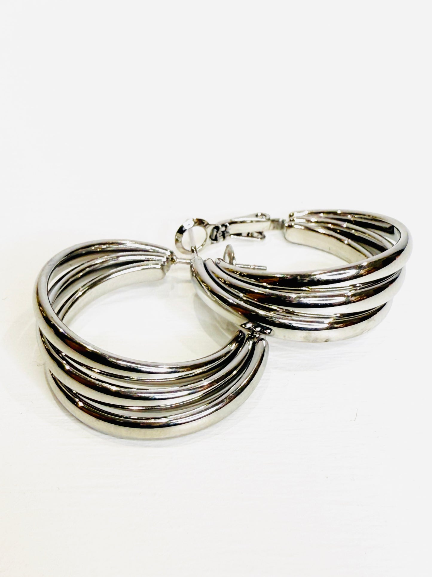 Orecchini 3 cerchi silver