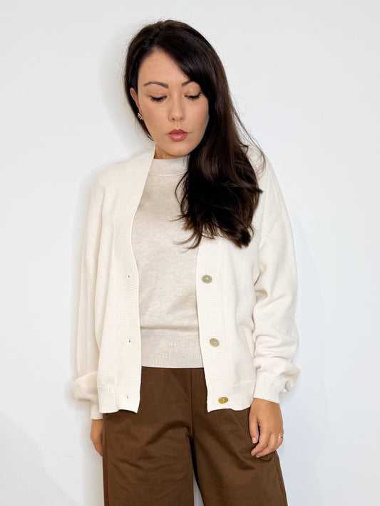 Cardigan panna