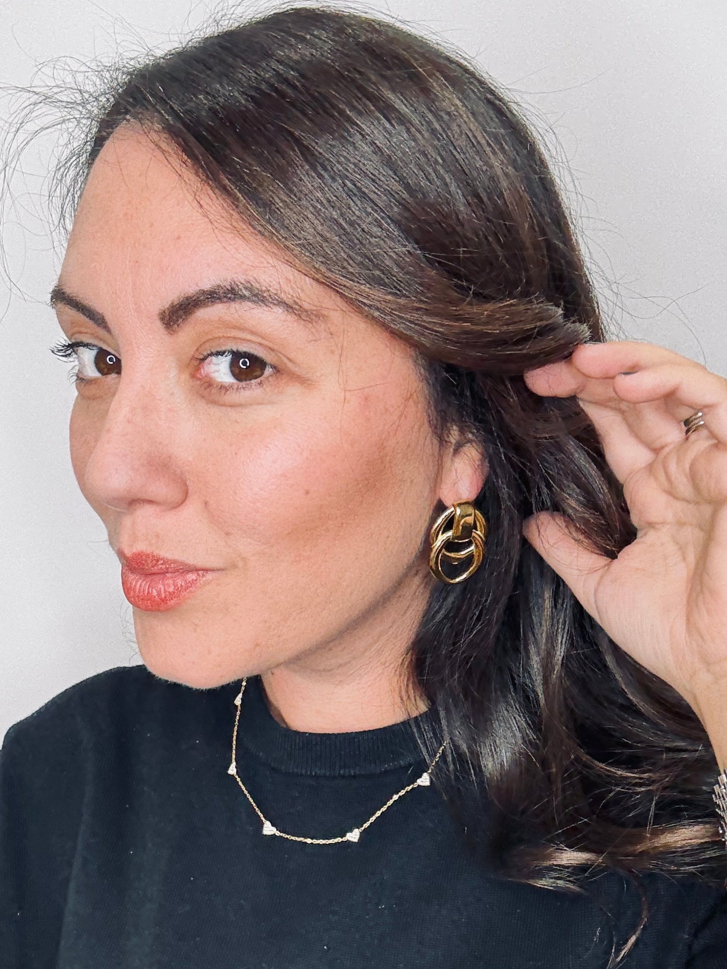 Orecchini doppio ovale