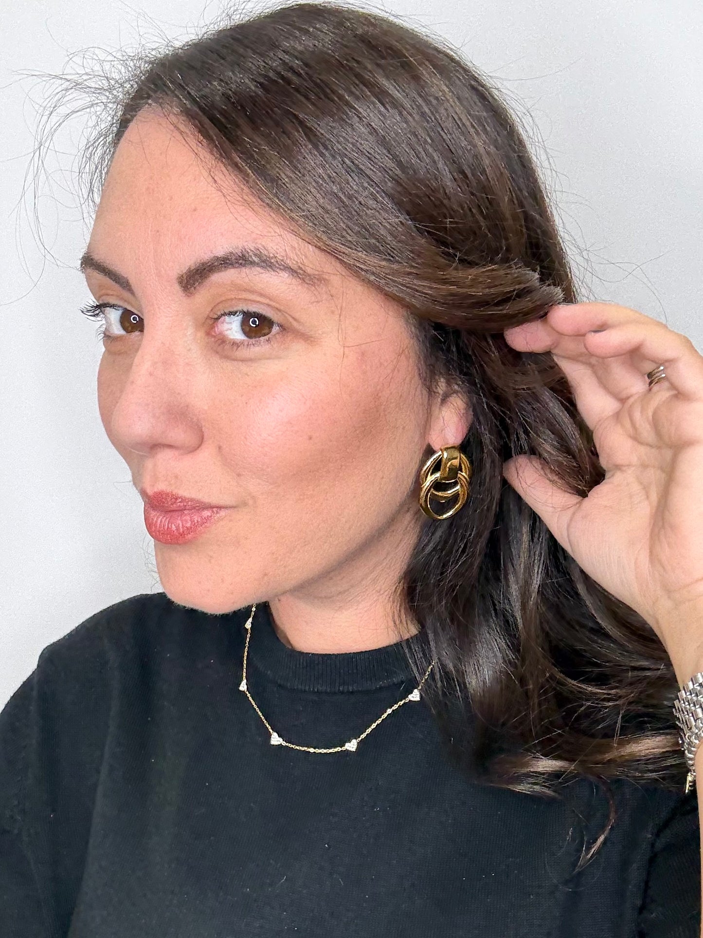 Orecchini doppio ovale