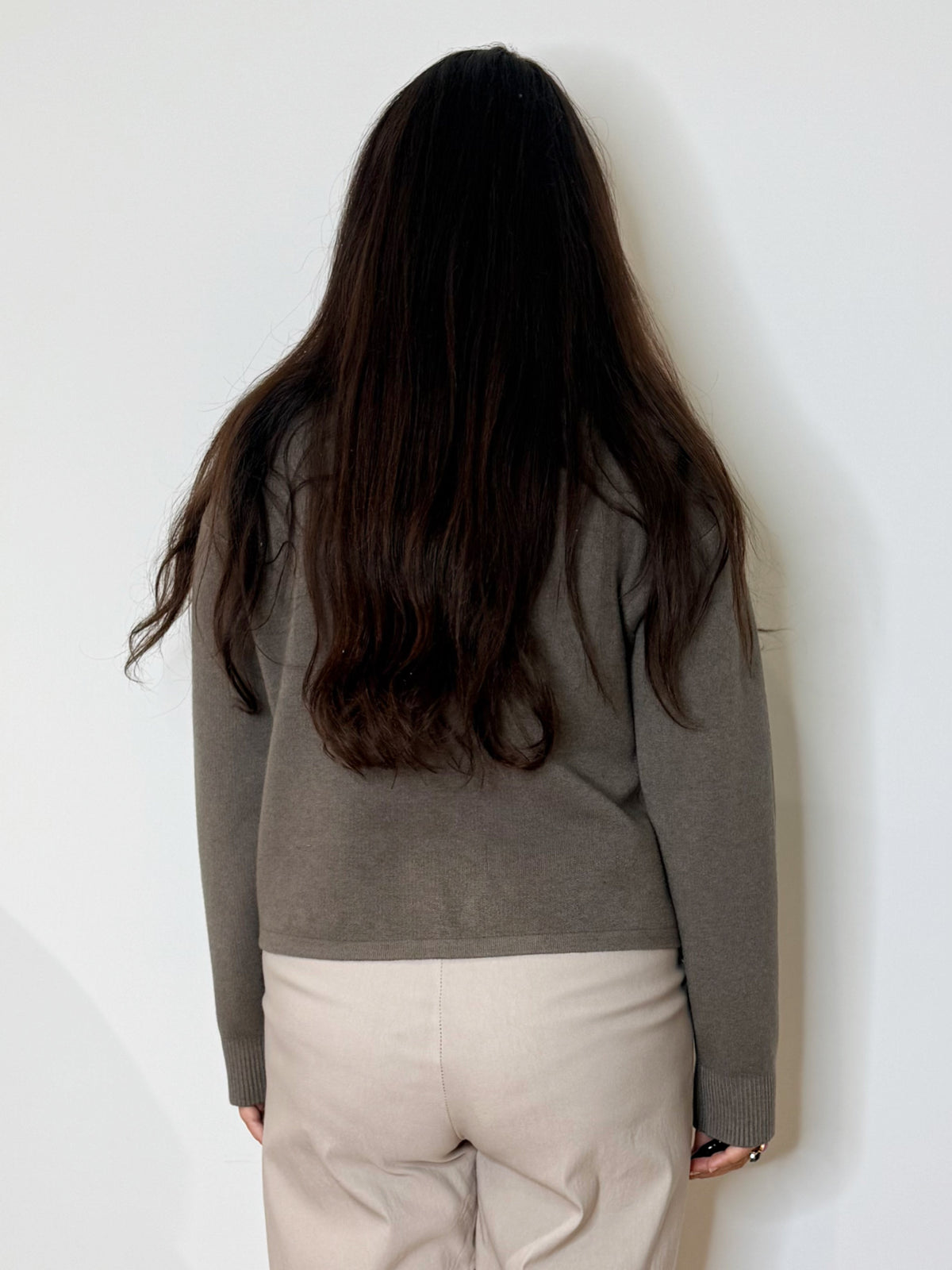 Cardigan con collo polo Moka