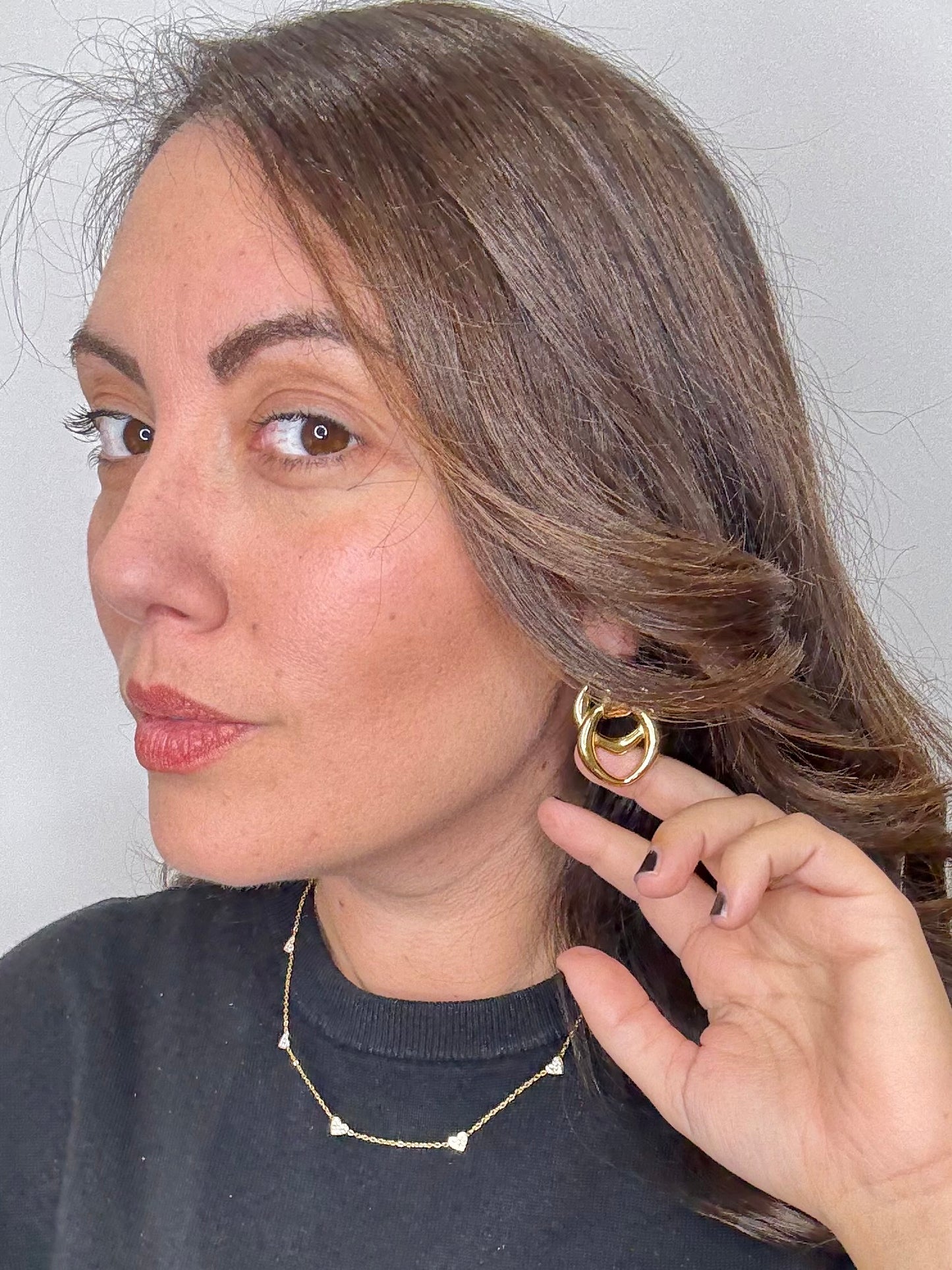 Orecchini doppio ovale