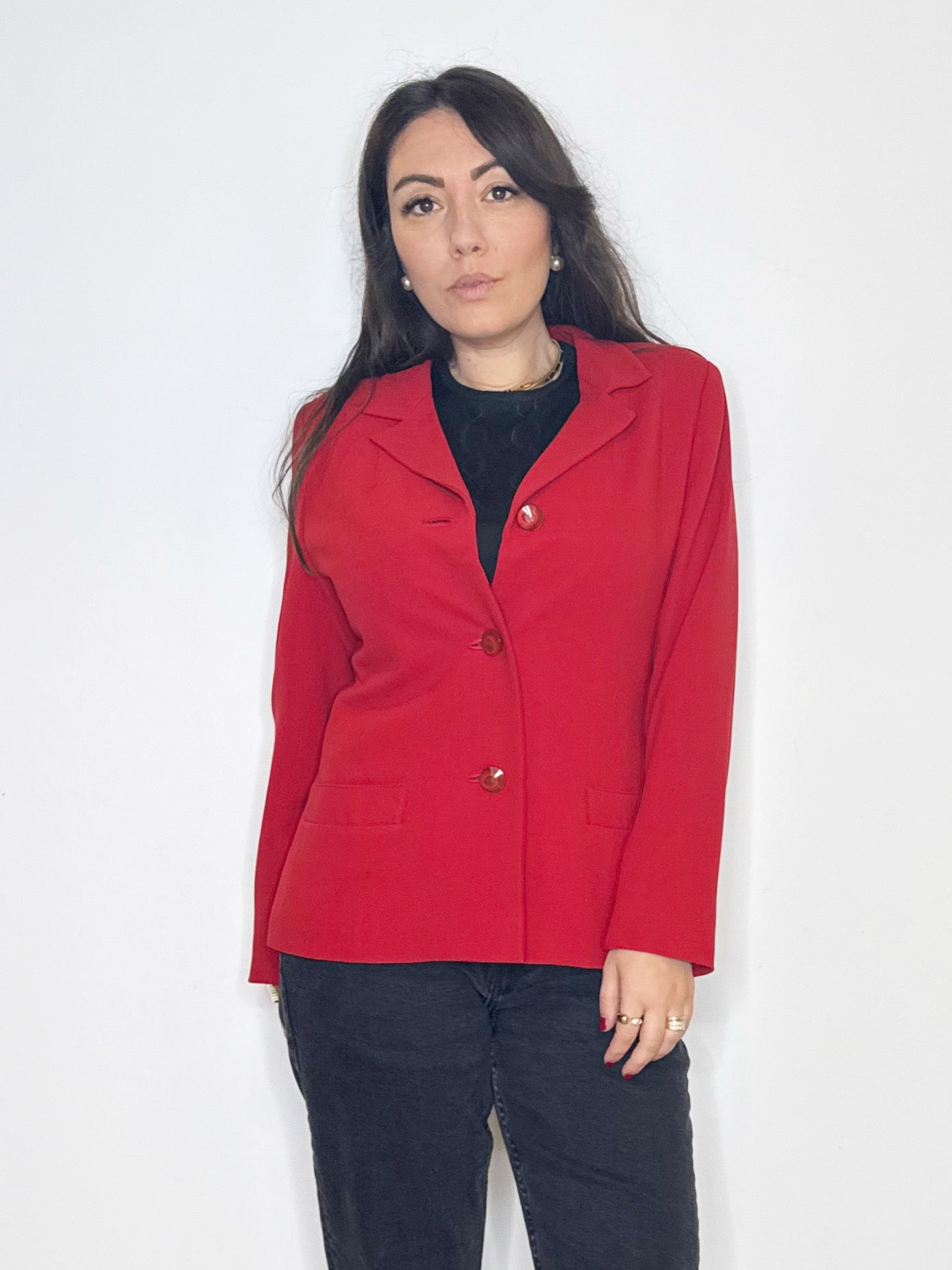 Giacca rossa foderata