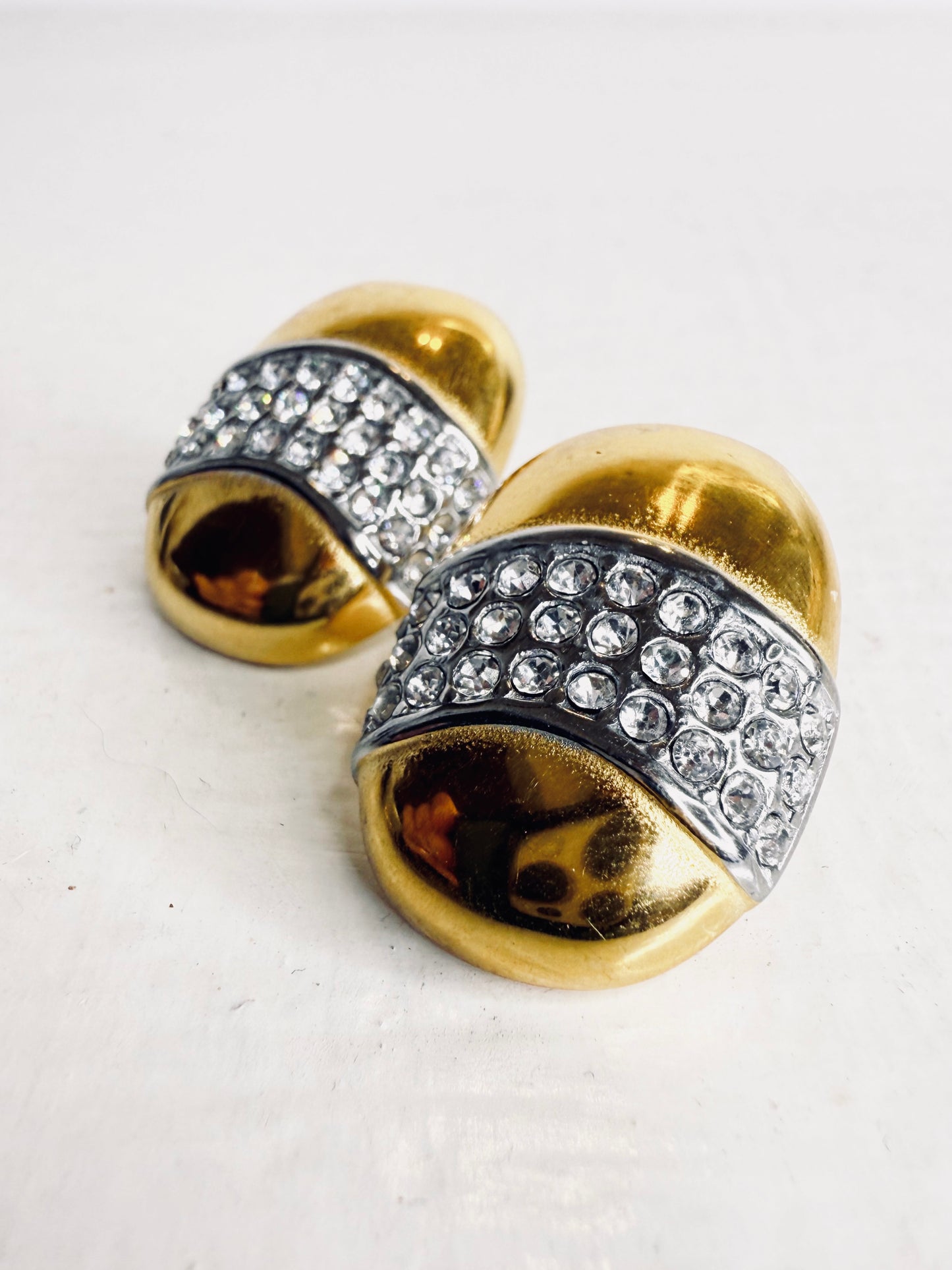 Orecchini ovali con strass