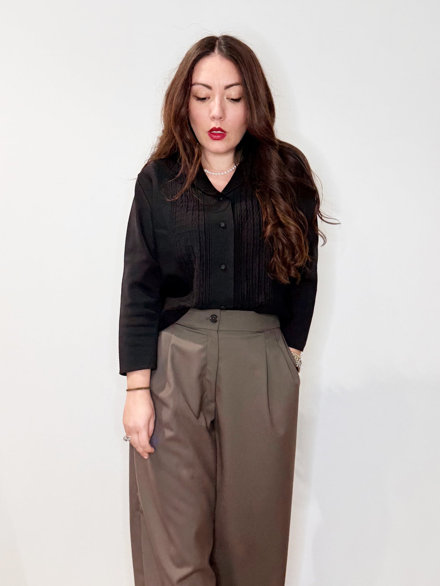 Maglia in filato con colletto