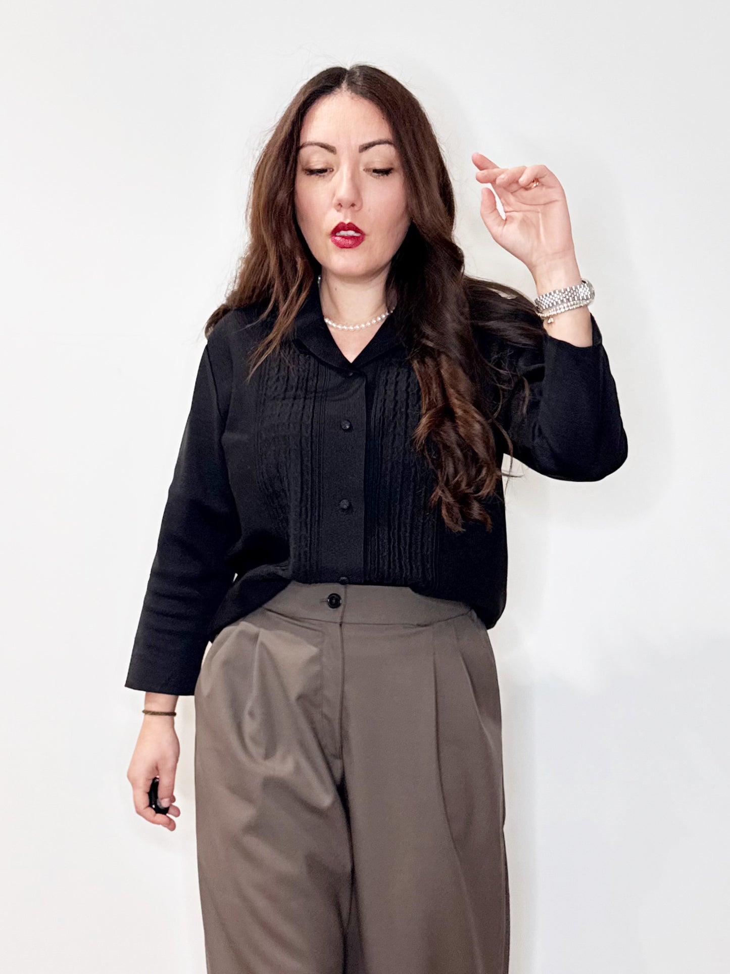 Maglia in filato con colletto