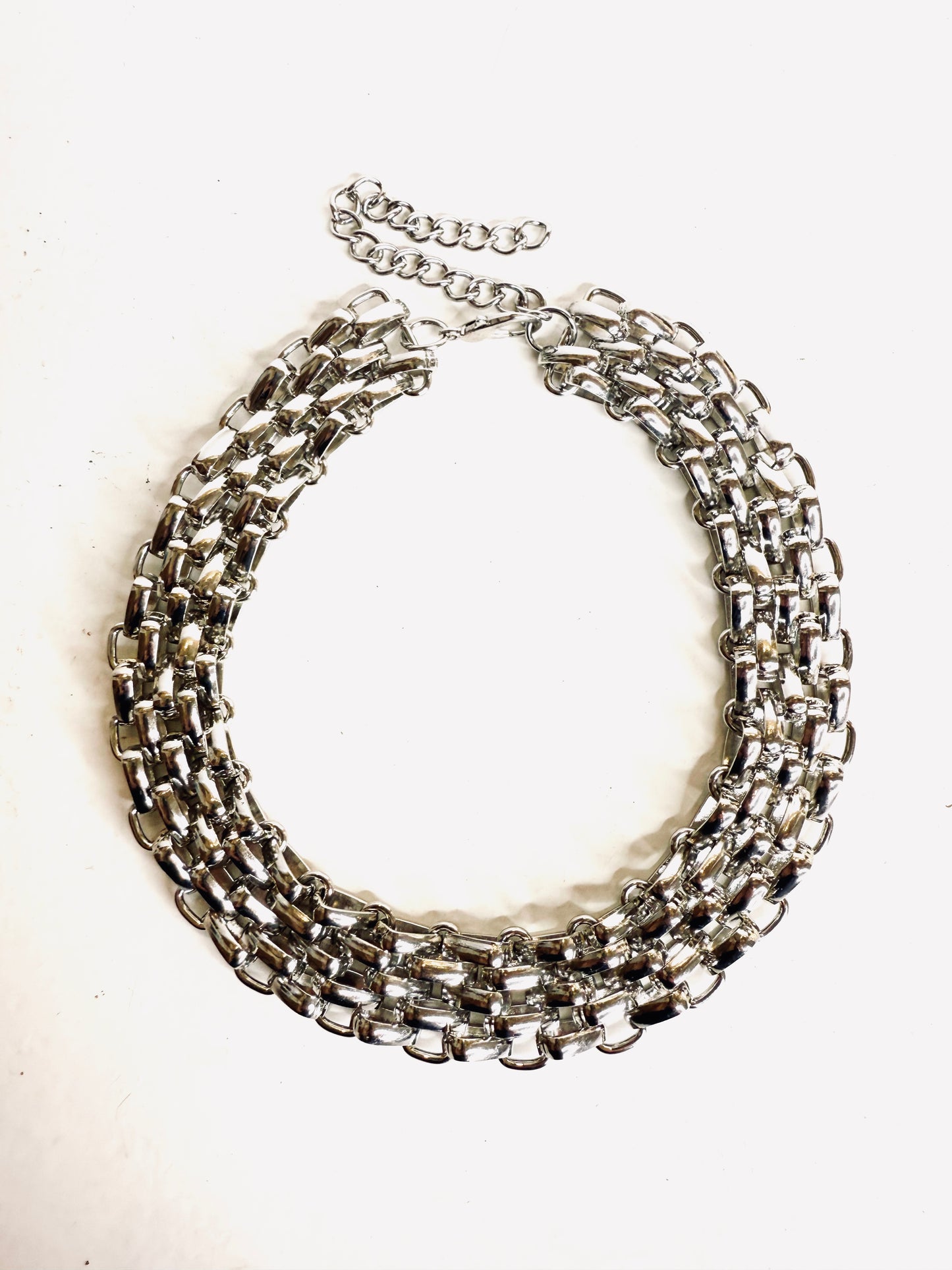 Collana in maglia silver