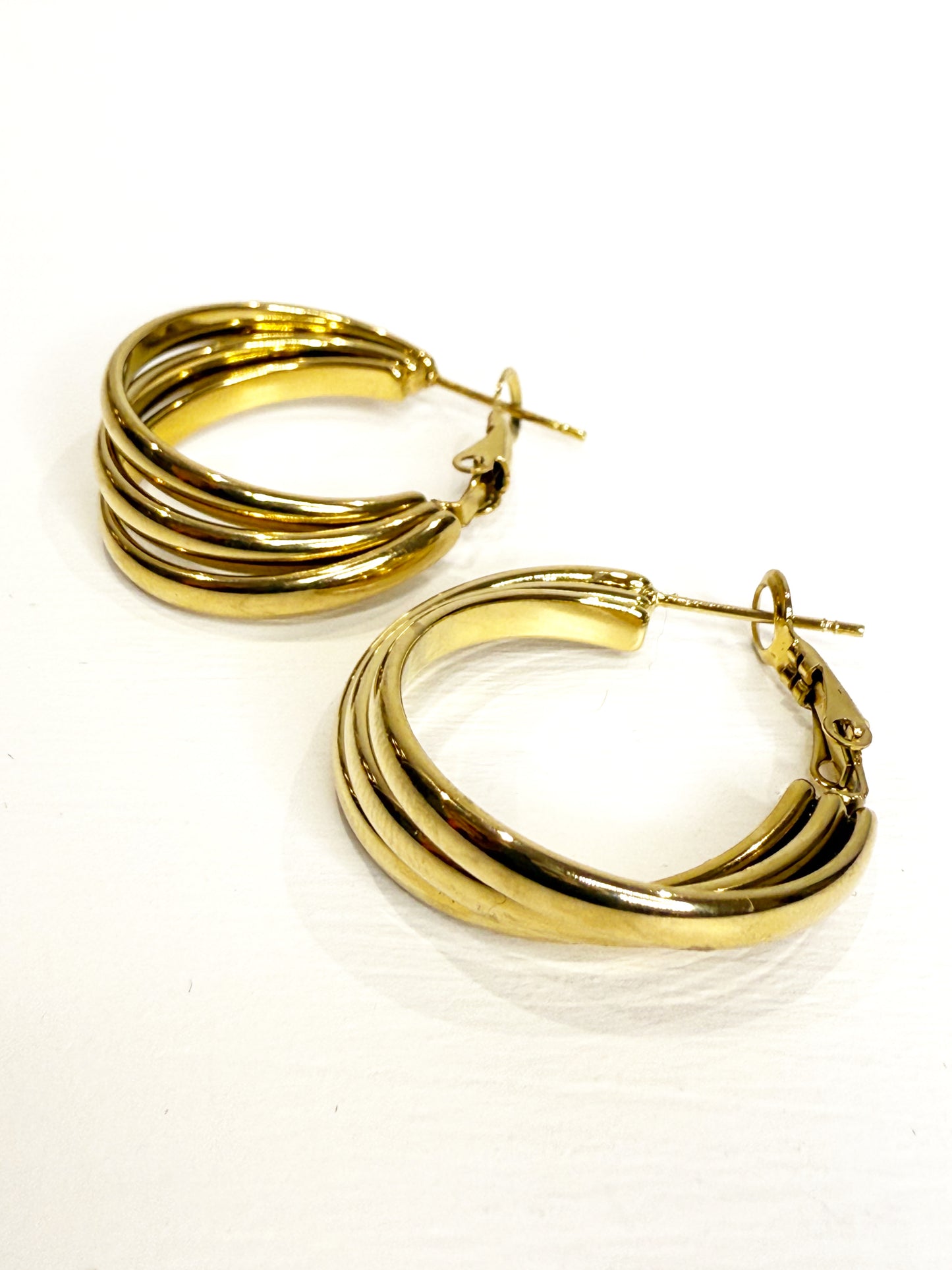 Orecchini 3 cerchi gold