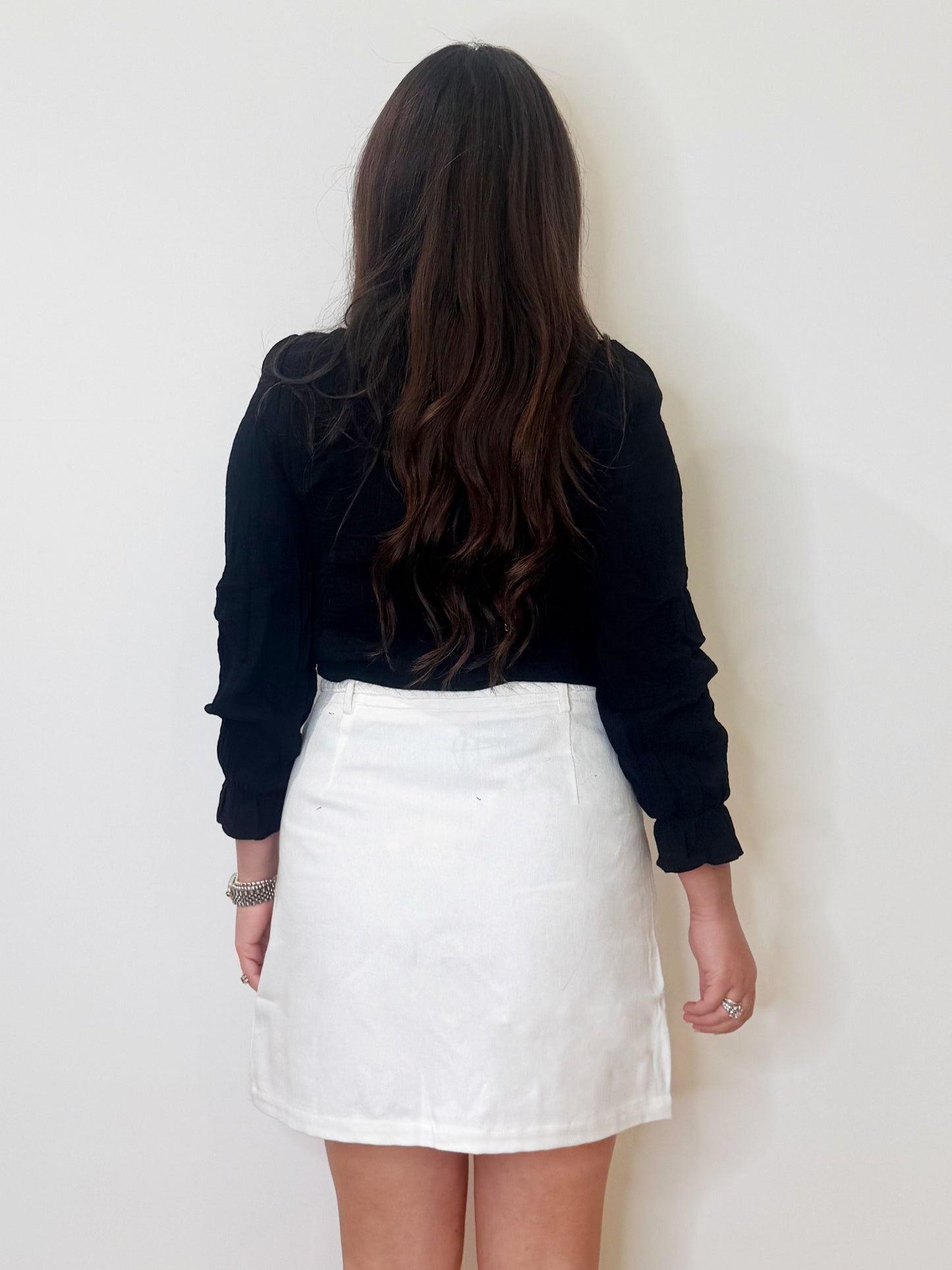 Gonna in denim bianco