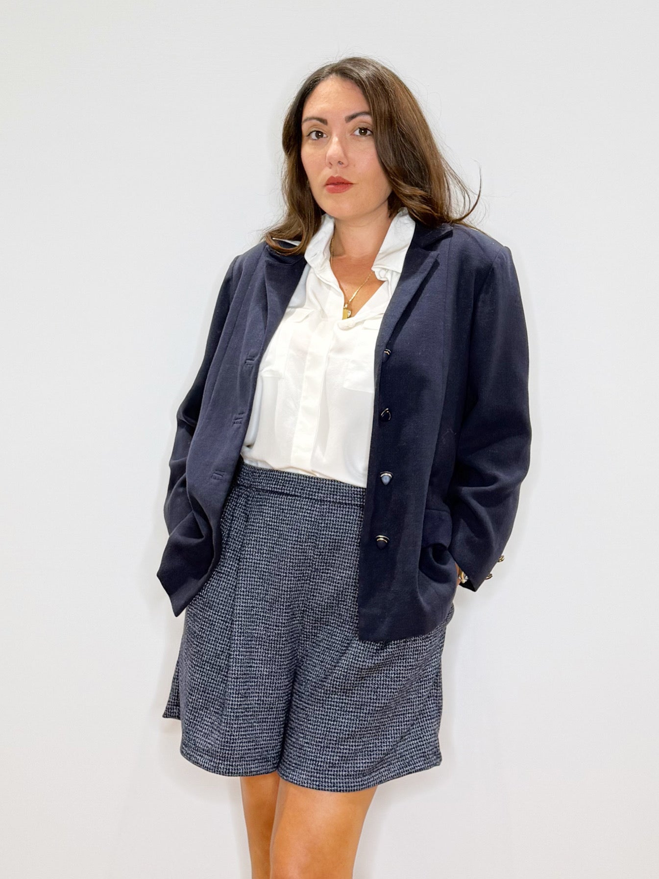 Shorts in pied de poule La Poetessa