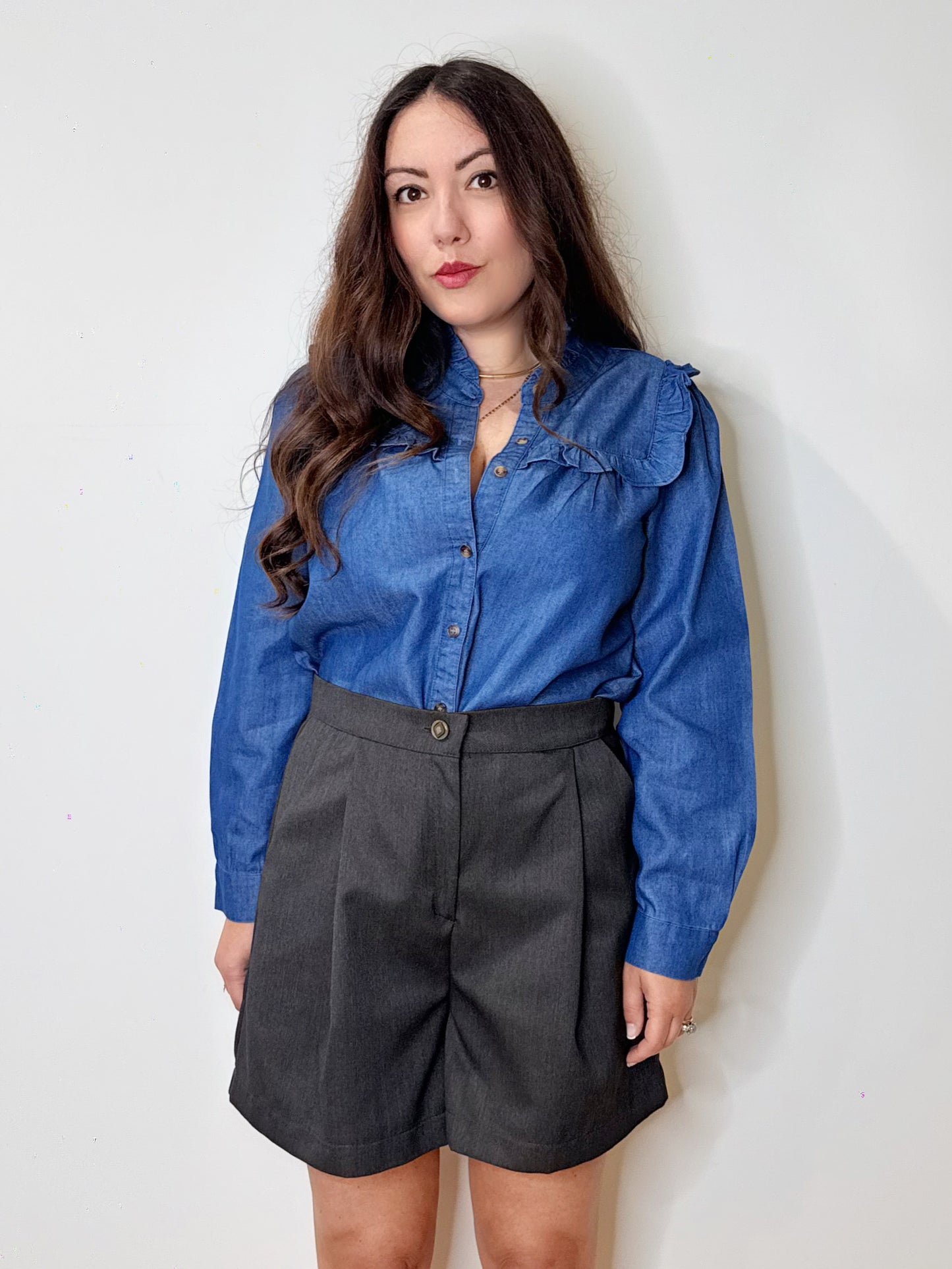 Camicia con rouches