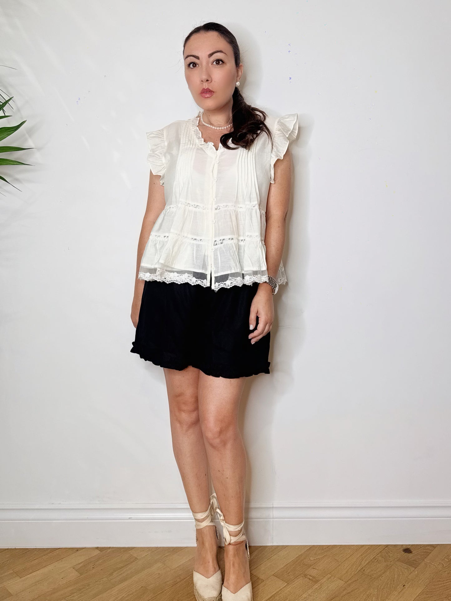 Shorts svasato nero