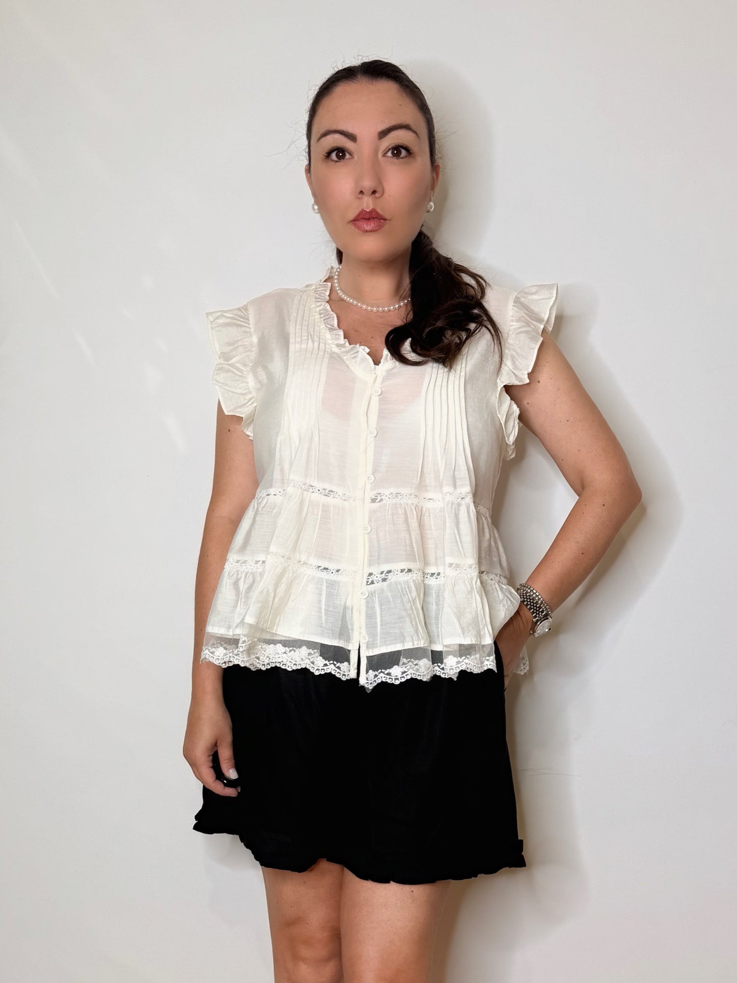 Shorts svasato nero