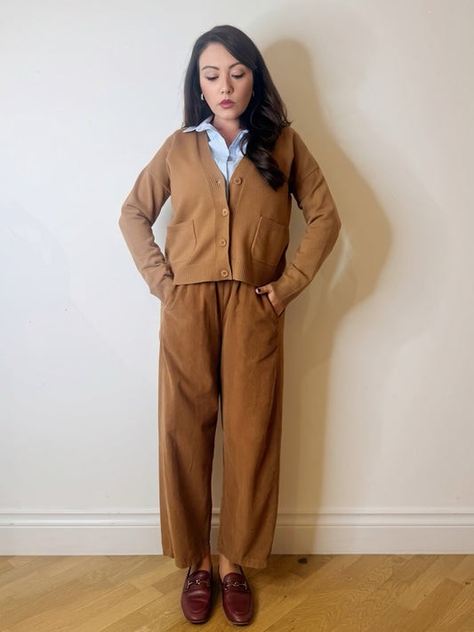 Pantalone gamba lunga in velluto