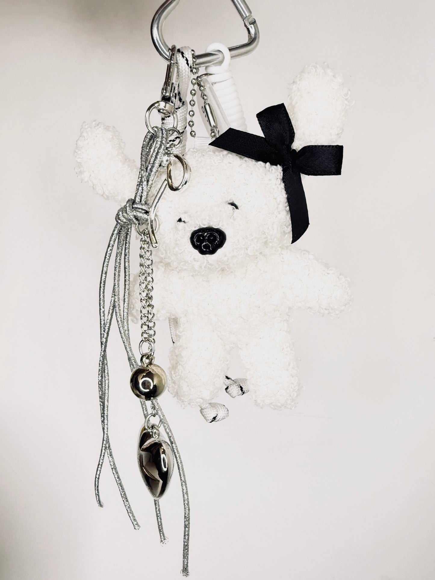Charme per borsa teddy bianco