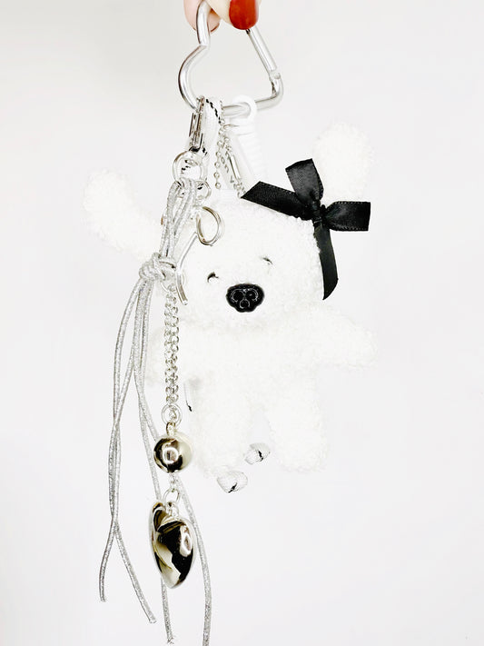 Charme per borsa teddy bianco