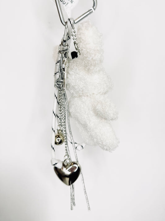 Charme per borsa teddy bianco