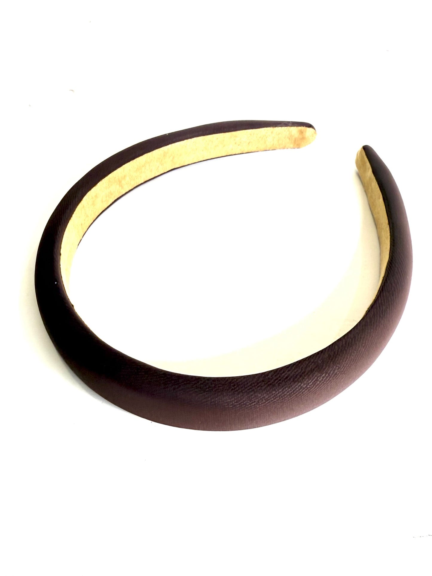 Cerchietto in simil pelle cioccolato